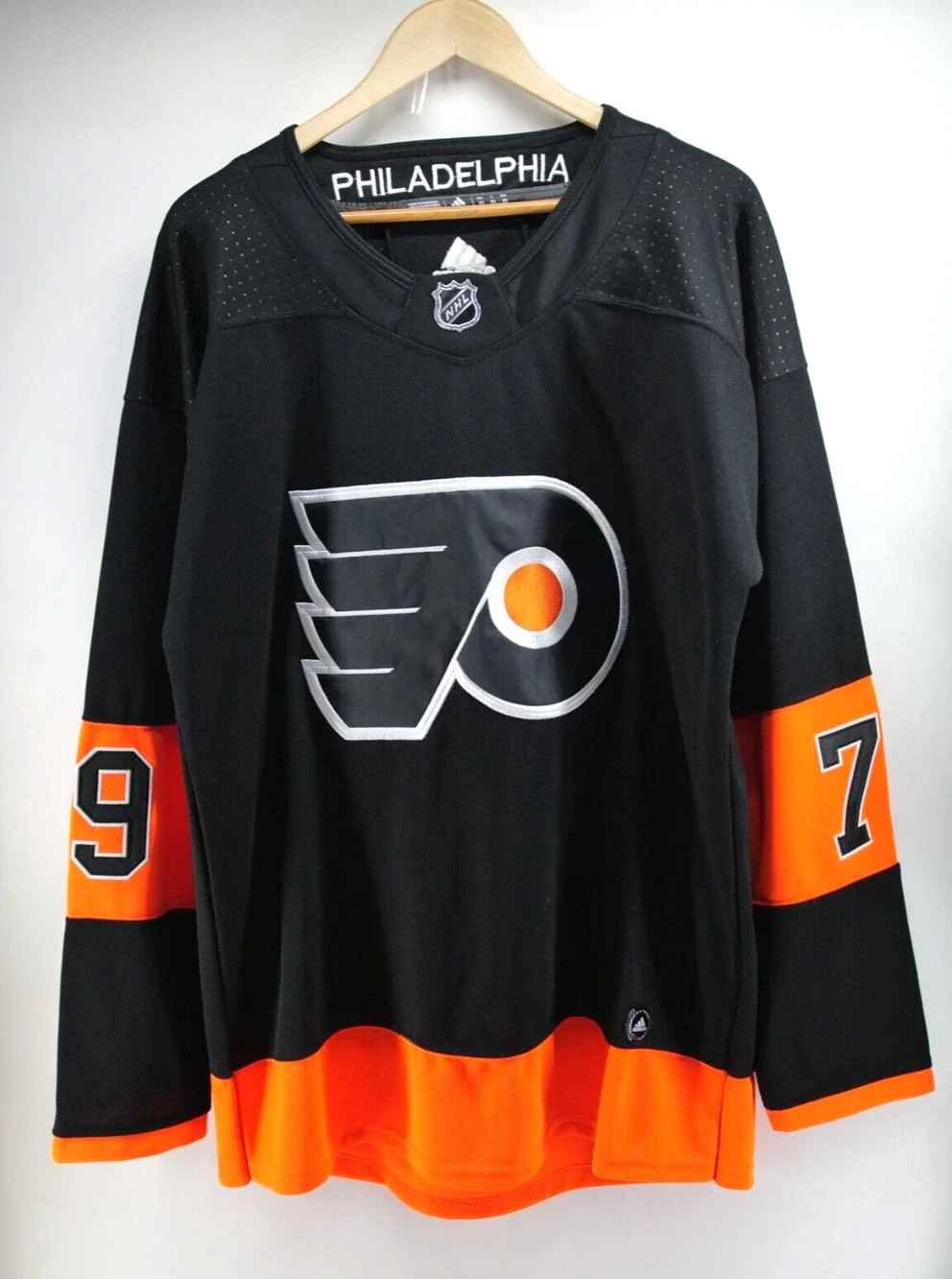 Philadelphia Flyers Black Alternate Carter Hart Authentic‎ Adidas Jersey Size 52